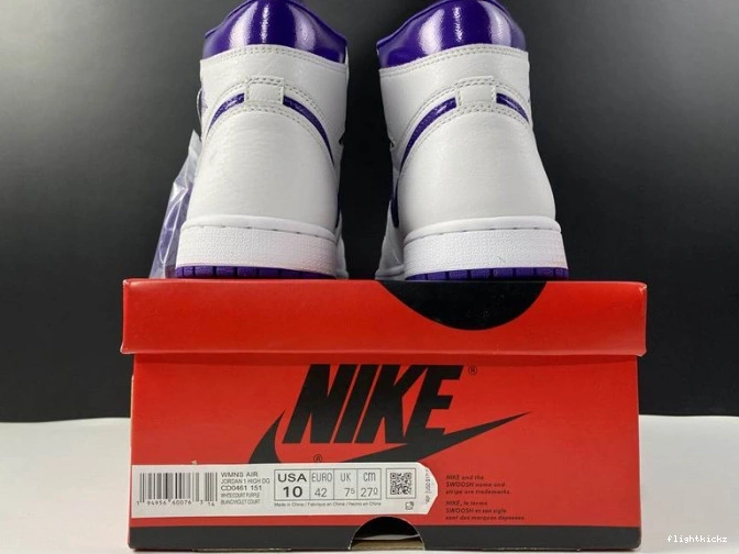 PURPLE RETRO JORDAN HIGH AIR 1 COURT CD0461-151 1208